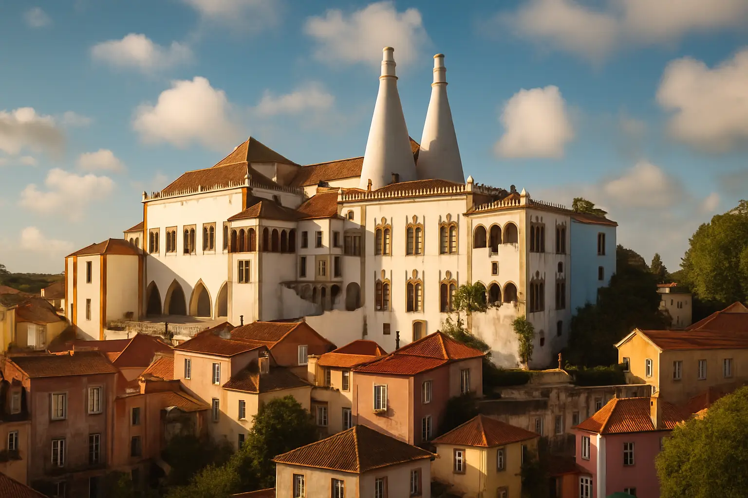 Palacio Nacional de Sintra: het paleis met de witte schoorstenen