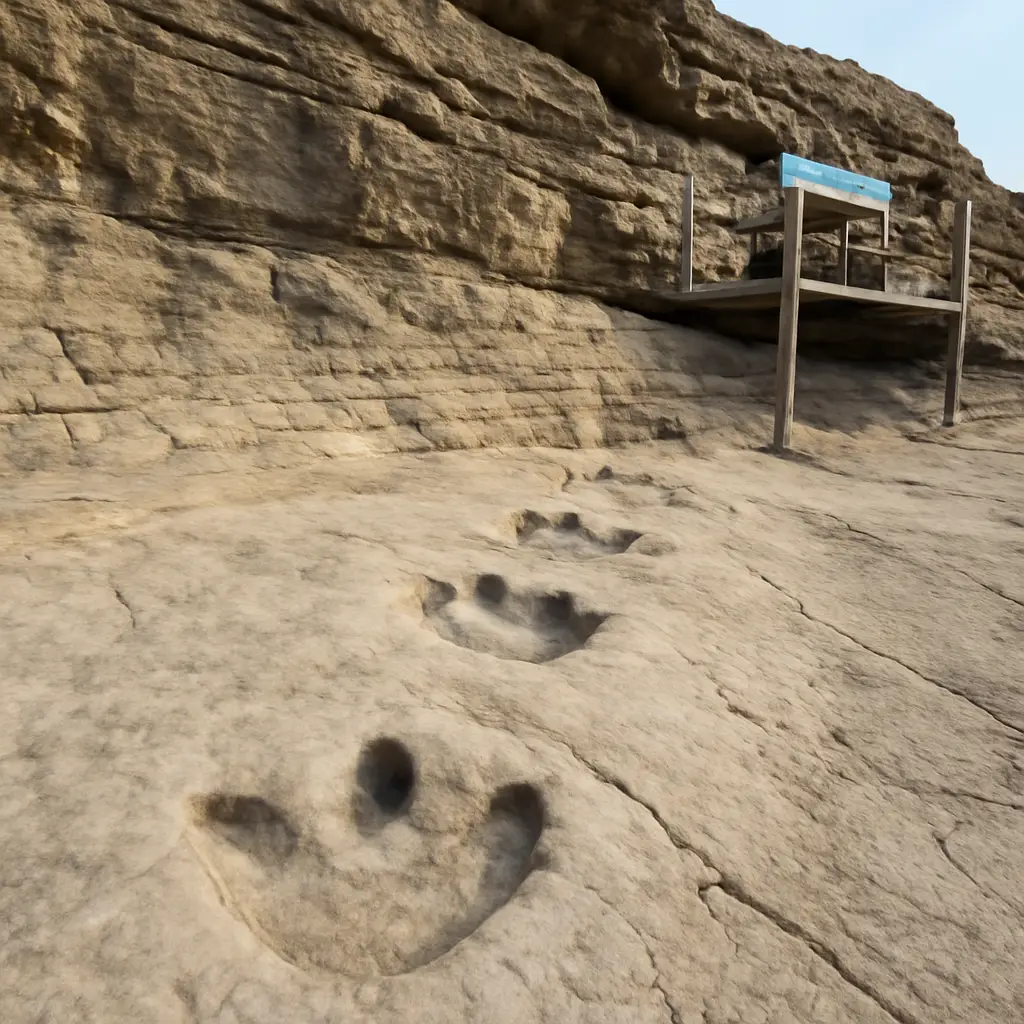 Praia grande sintra - Dinosaurussporen in de kliffen