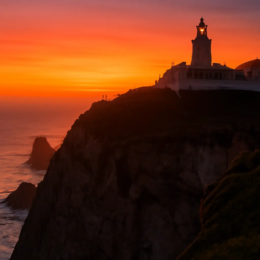 Zonsondergang viewpoints sintra - Cabo da Roca: zonsondergang op het einde van Europa